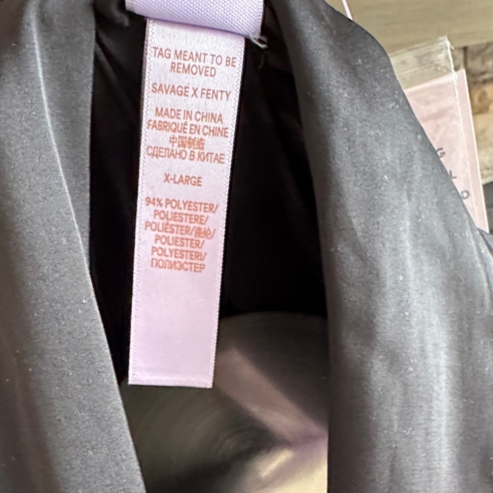 Savage X Fenty Satin Black Blazer - Picture 12 of 14